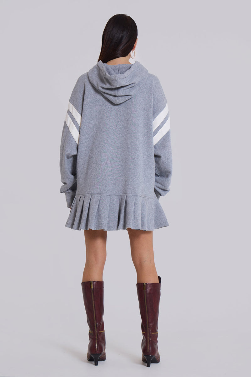 4 or Nothing Sweater Dress in Grey Marl