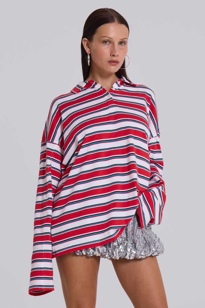 Bella Stripe Polo Top