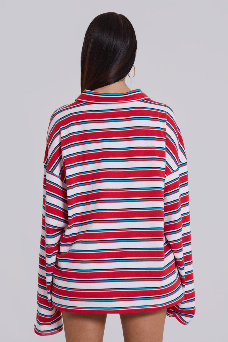 Bella Stripe Polo Top