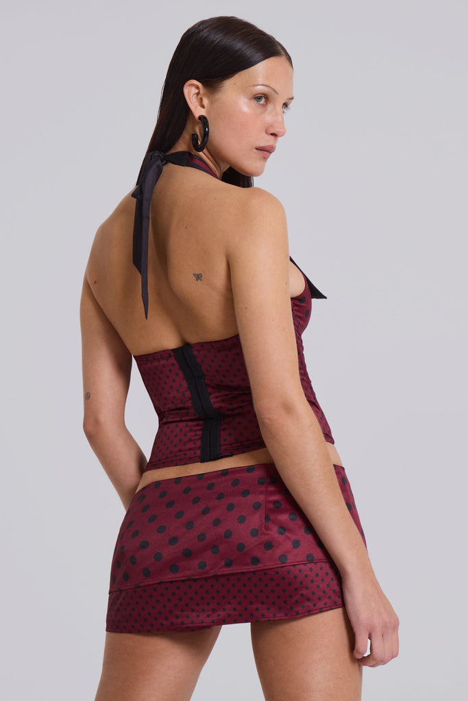 Not Your Girlfriend Mini Skort in Polkadot