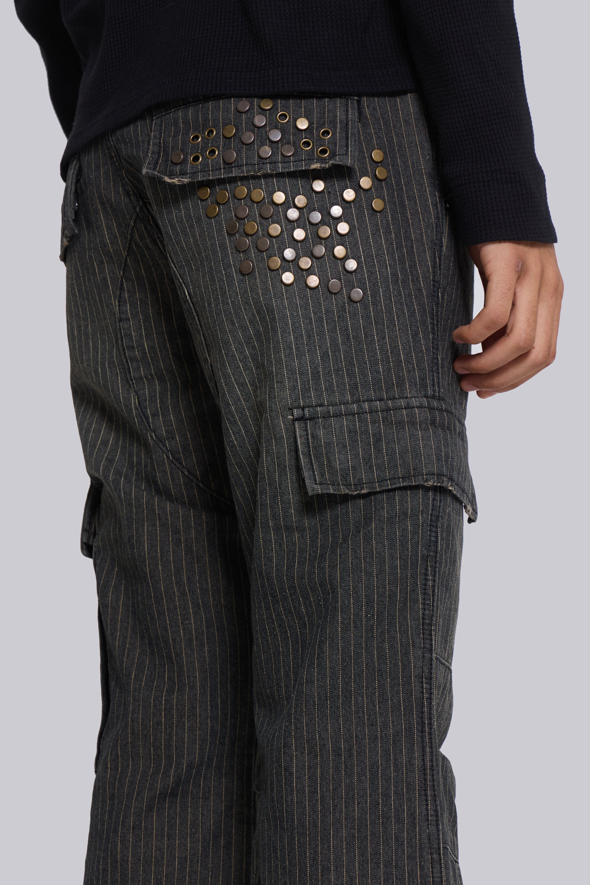 Kita Bootcut Pinstripe Cargo Pants