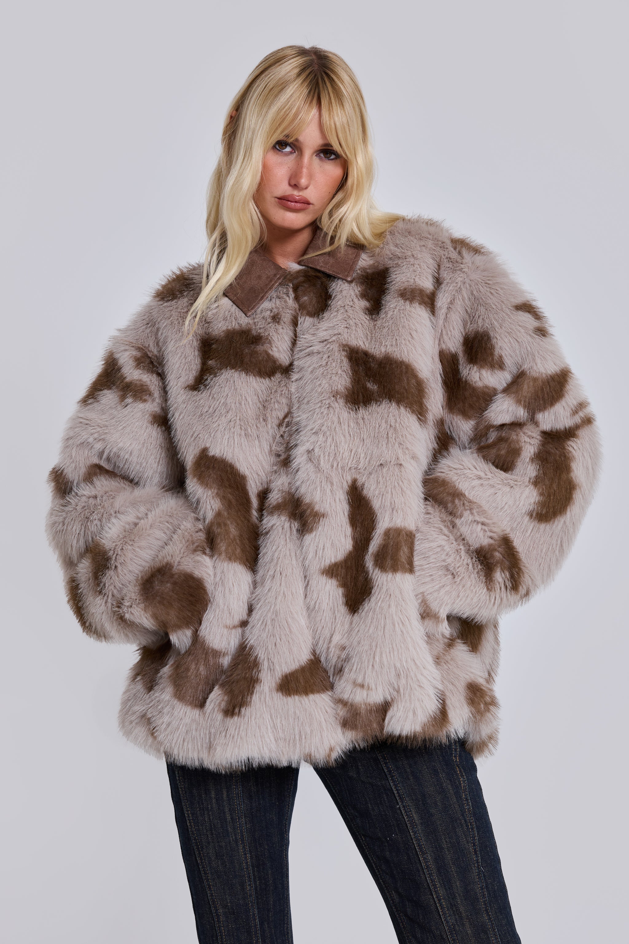 Lorax Cow Faux Fur Jacket