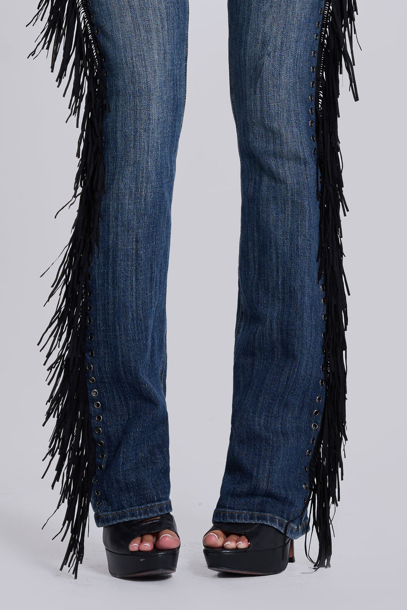 El Topo Fringe Bootcut Jeans