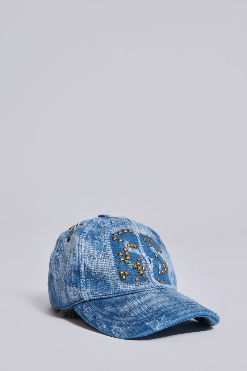 Route 66 Distressed Studded Cap