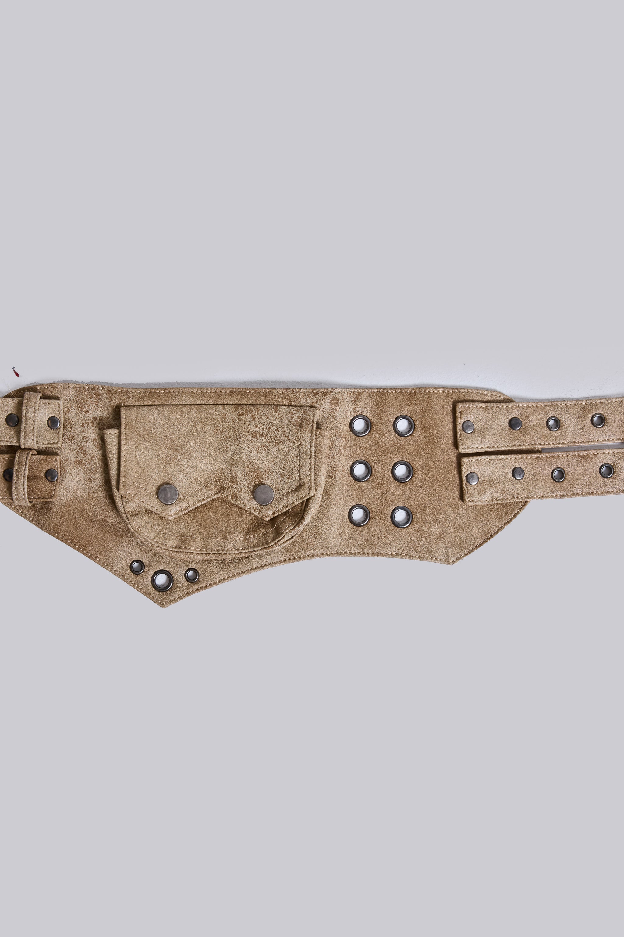 Raider Faux Leather Pocket Belt