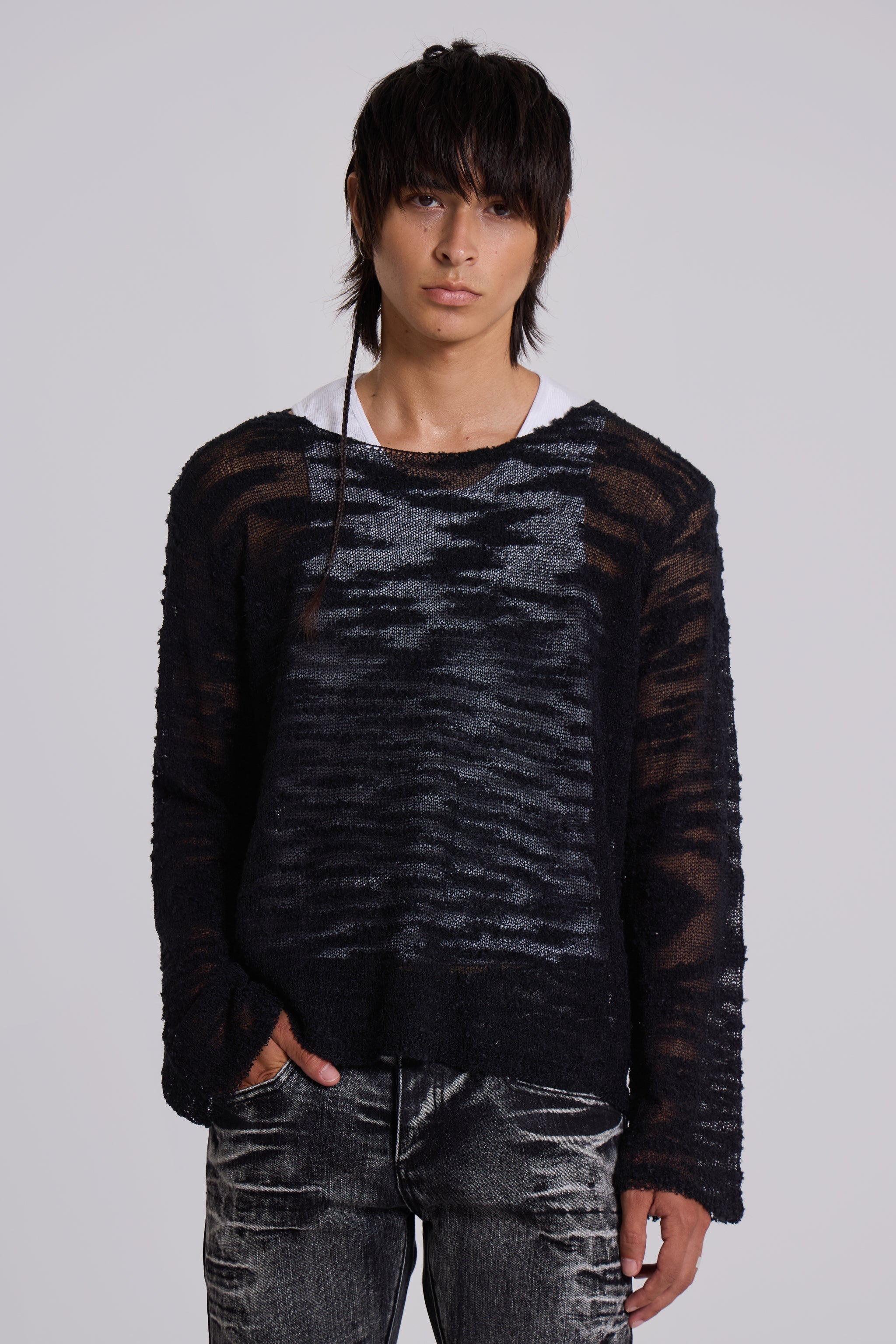 Black Stray Knit