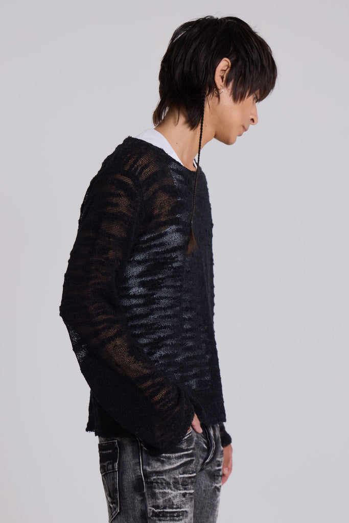 Black Stray Knit