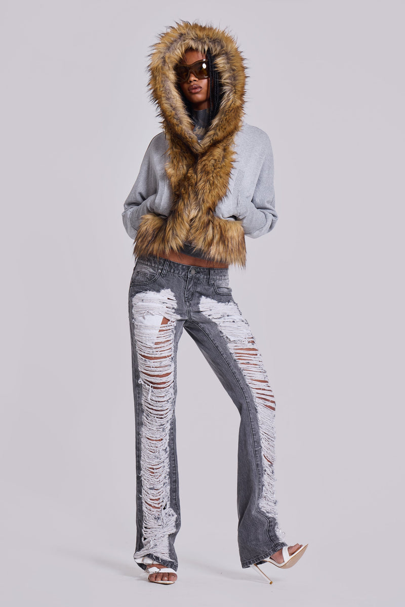 Deda Fur Trim Hoodie