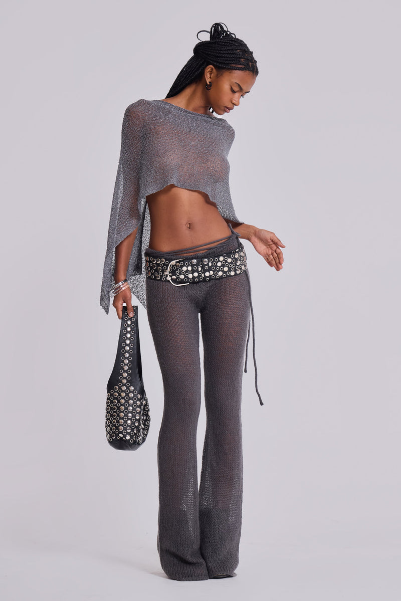 Infinity Multiway Knit Cape in Gunmetal