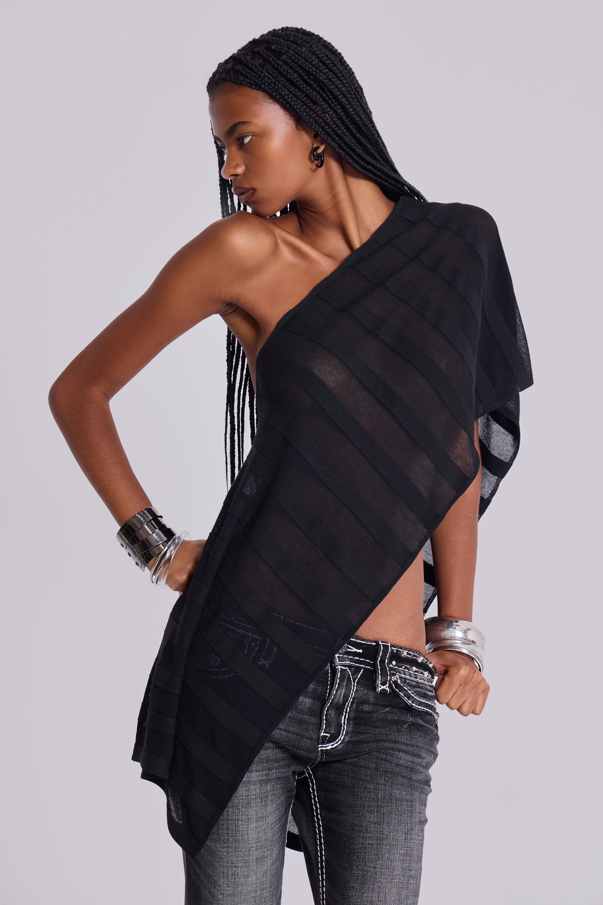 Infinity Multiway Cape in Noir