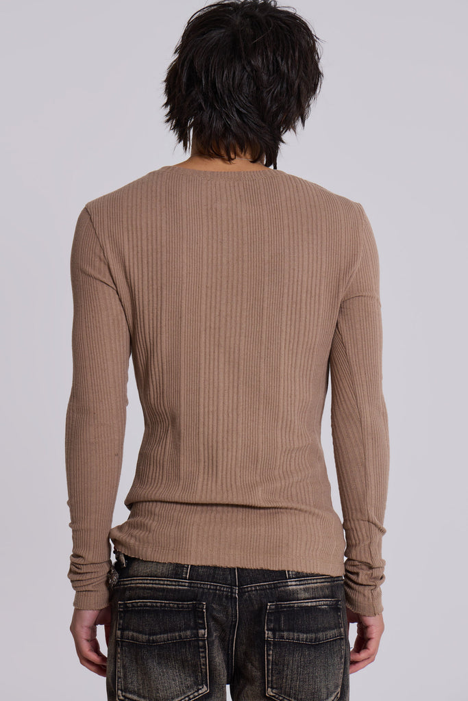 Bird Brown Henley Top