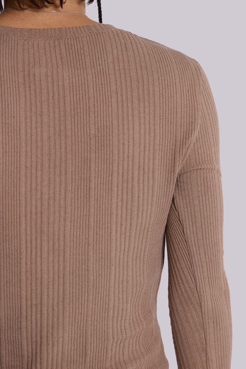 Bird Brown Henley Top