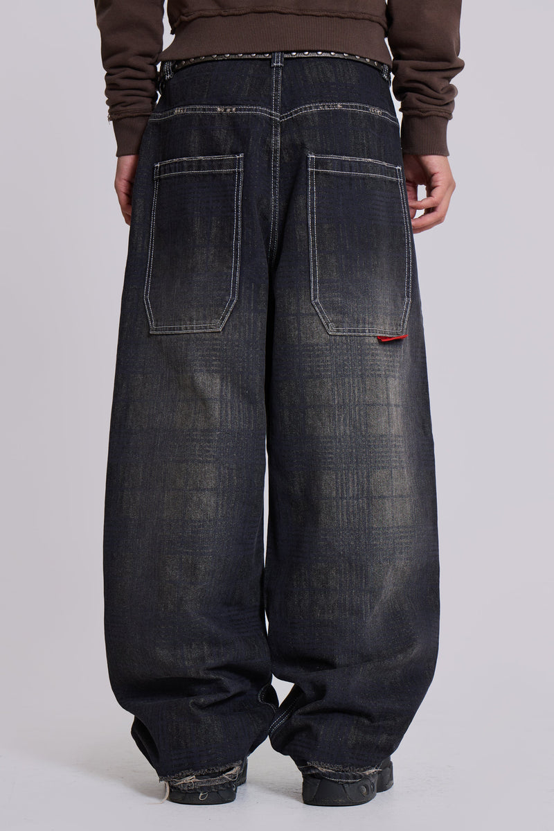 XL Checked Carpenter Jeans