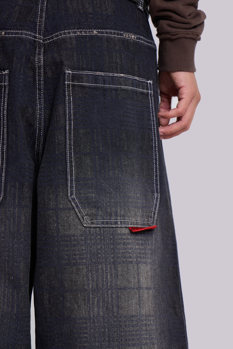 XL Checked Carpenter Jeans