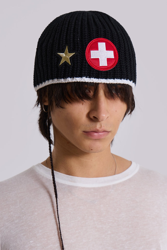 Knit Badge Beanie