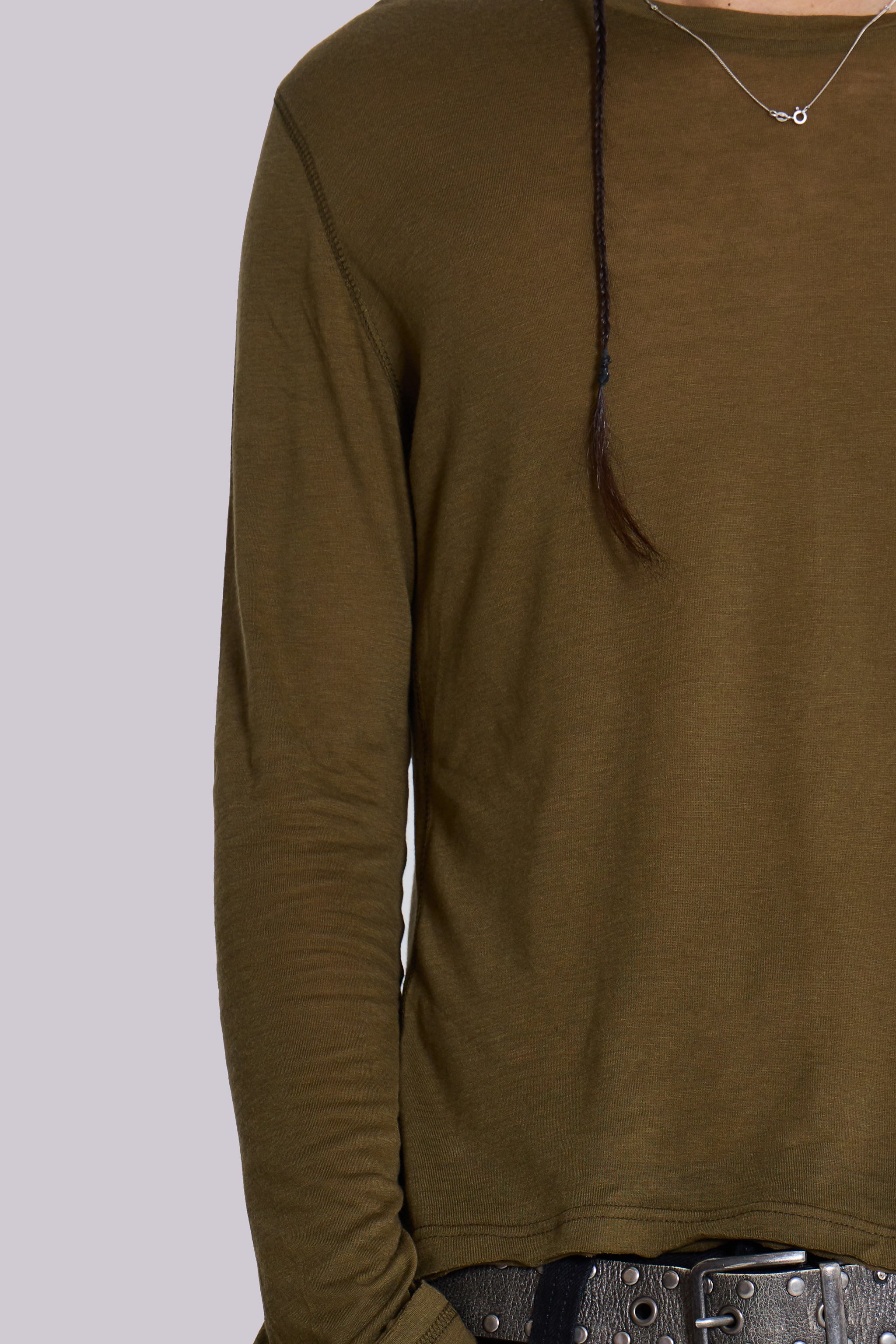 Khaki Mist Long Sleeve Top