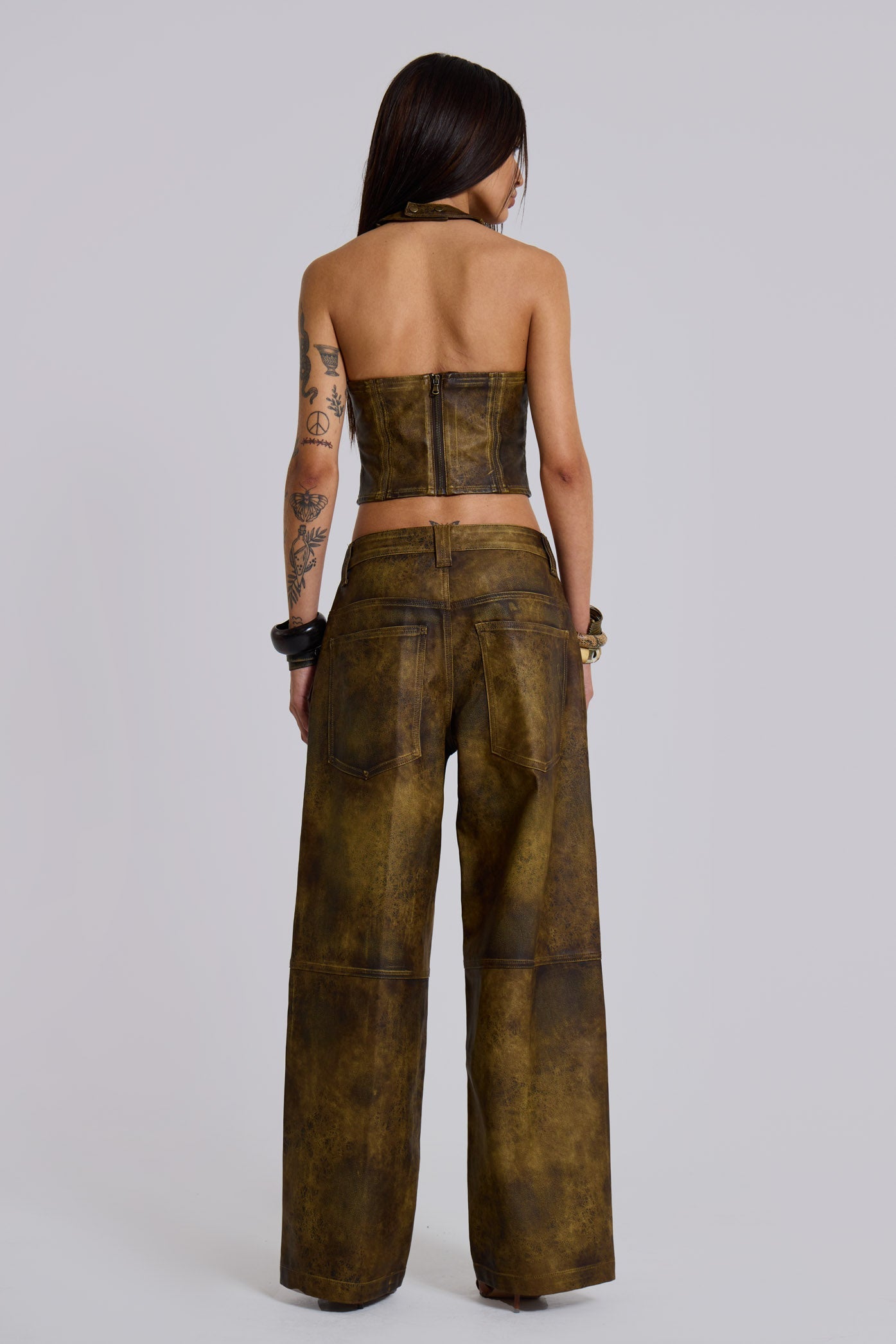 Vaca Faux Leather Colossus Trousers