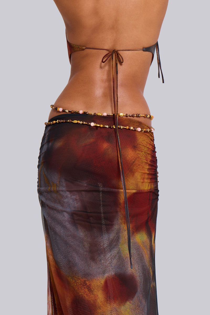 Vida Backless Maxi Dress in Whiskey