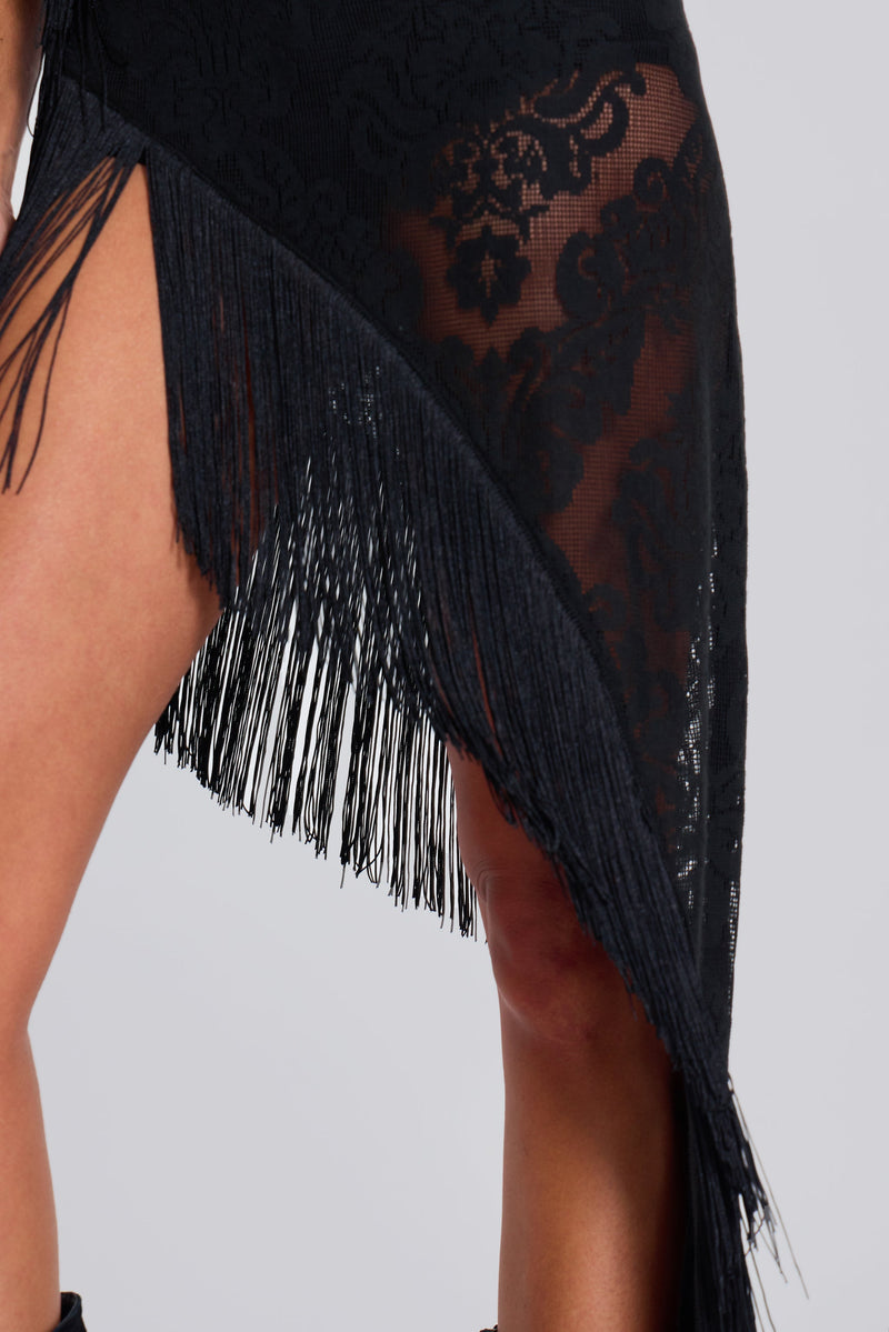 Vivienne Poncho Fringe Dress