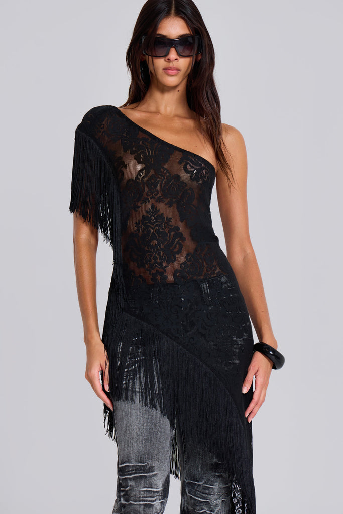 Vivienne Poncho Fringe Dress