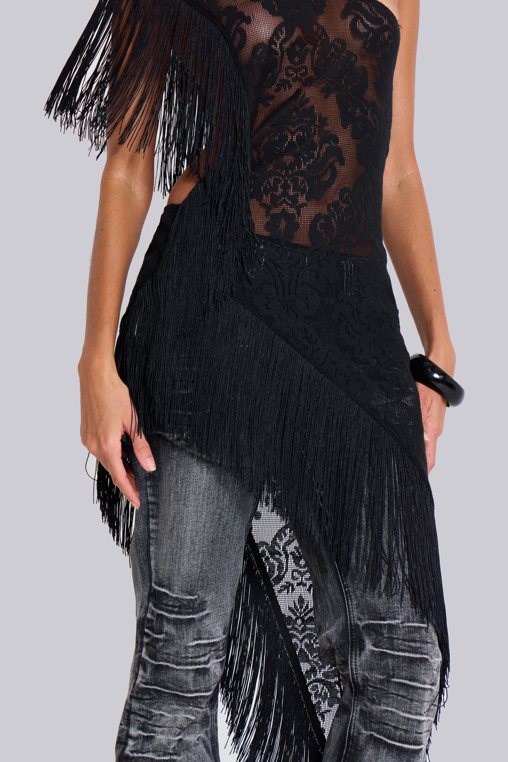 Vivienne Poncho Fringe Dress