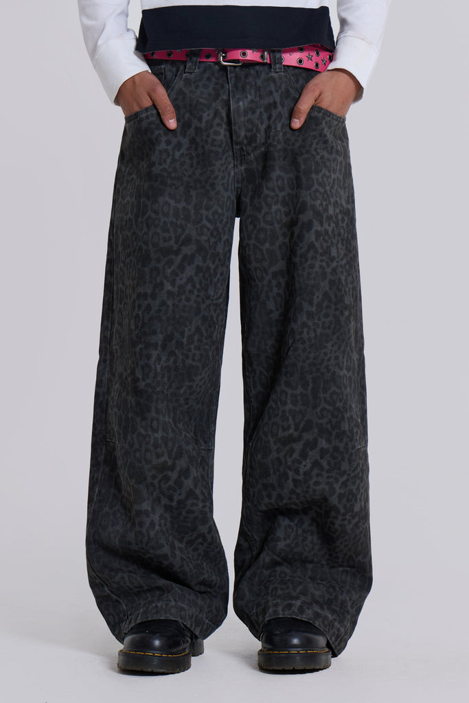 Charcoal Leopard Fade Colossus Jeans