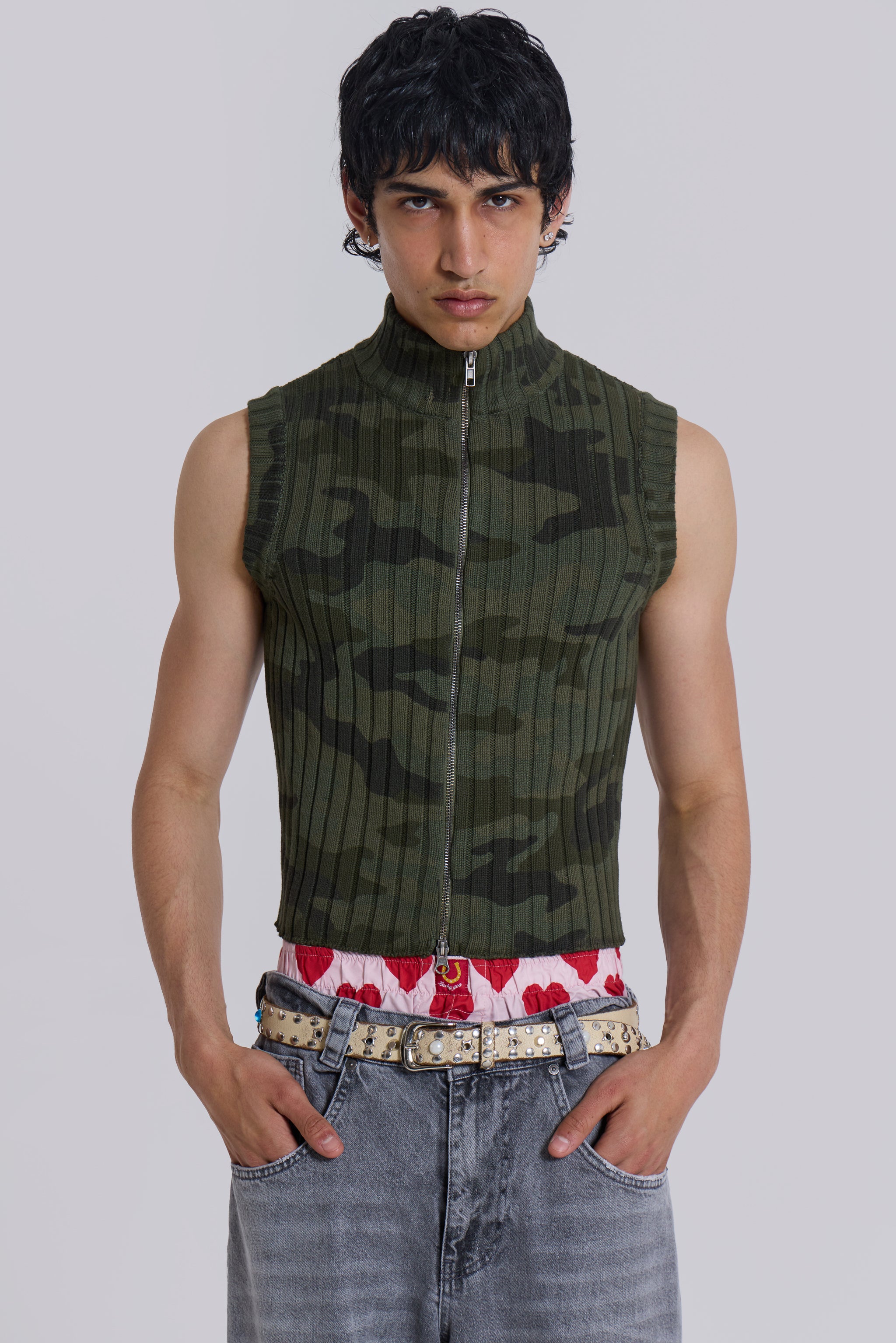 Camo Polar Knit Vest