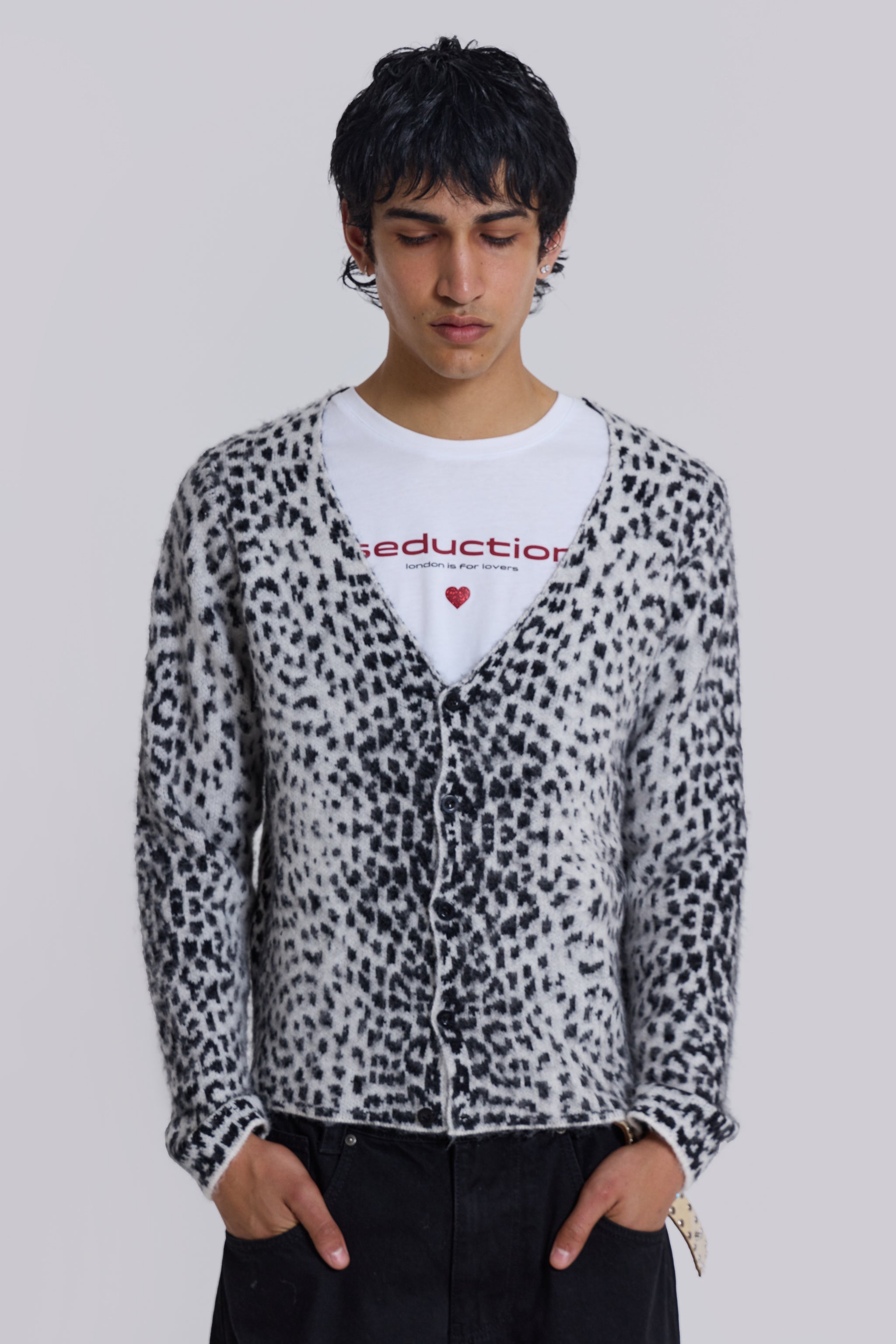 Snow Leopard Chuck Cardigan