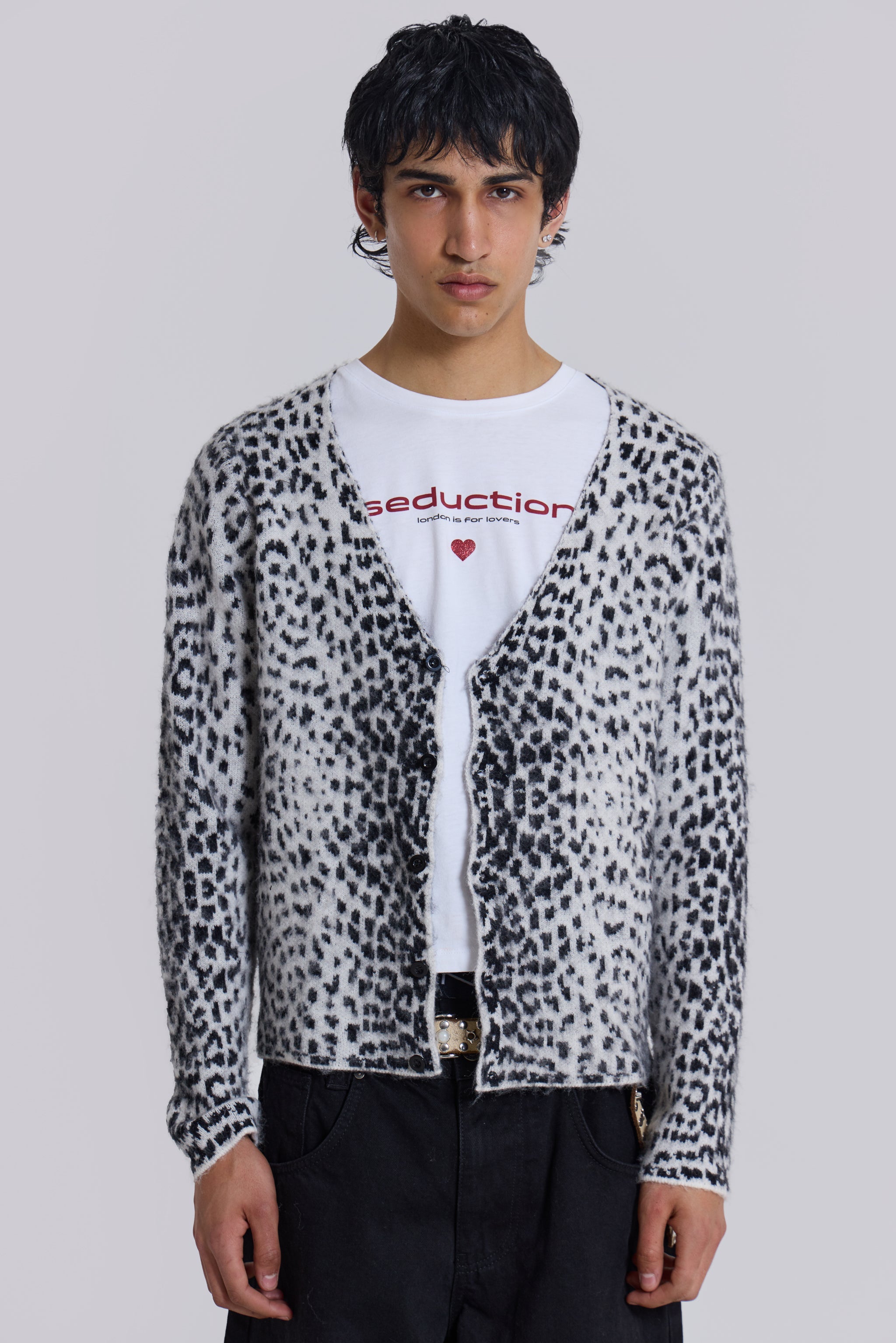 Snow Leopard Chuck Cardigan