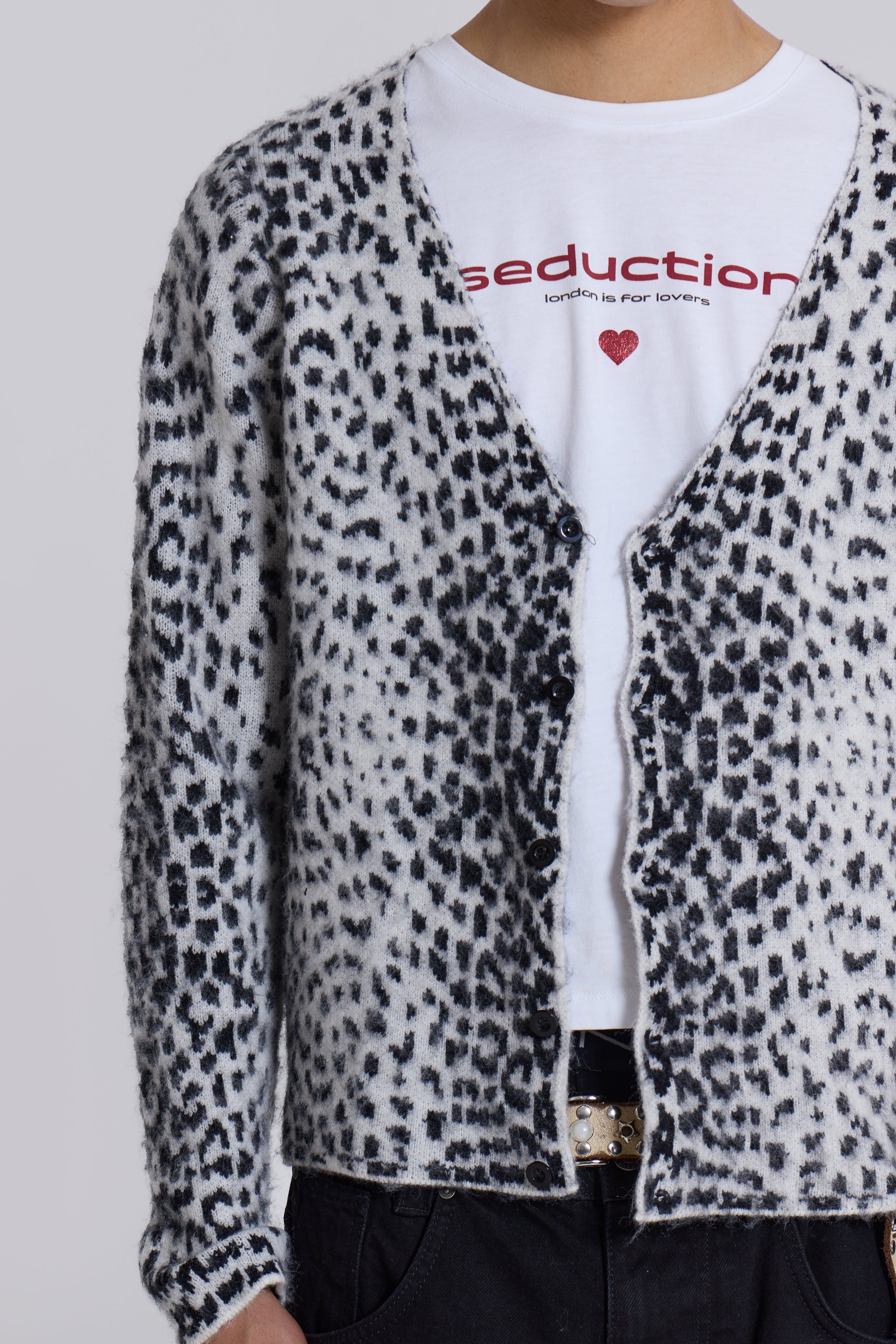 Snow Leopard Chuck Cardigan