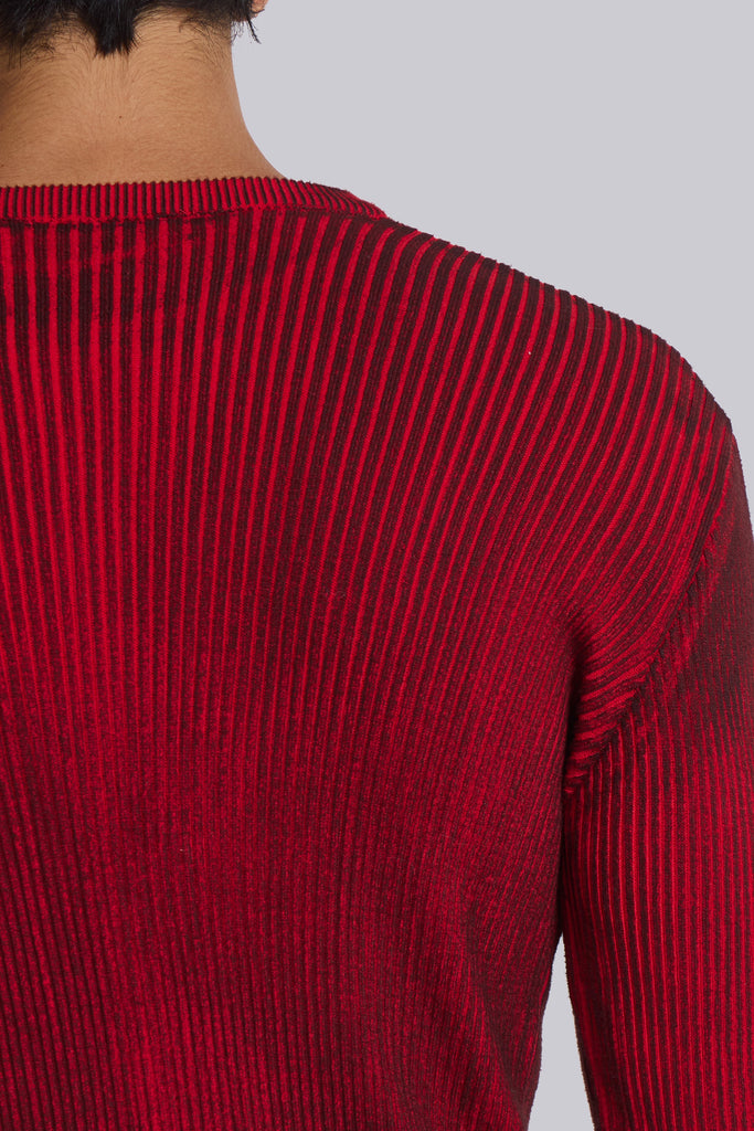 Red Scrape Knit