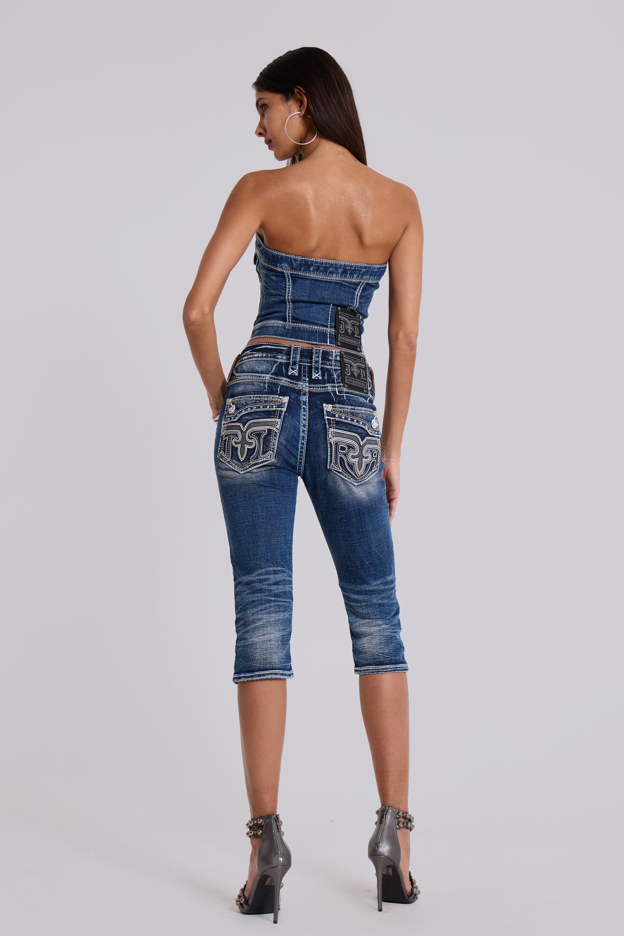 Rock Revival Denim Corset Top