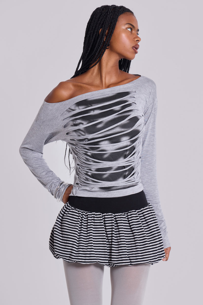 Obsessed Slashed Layered Top