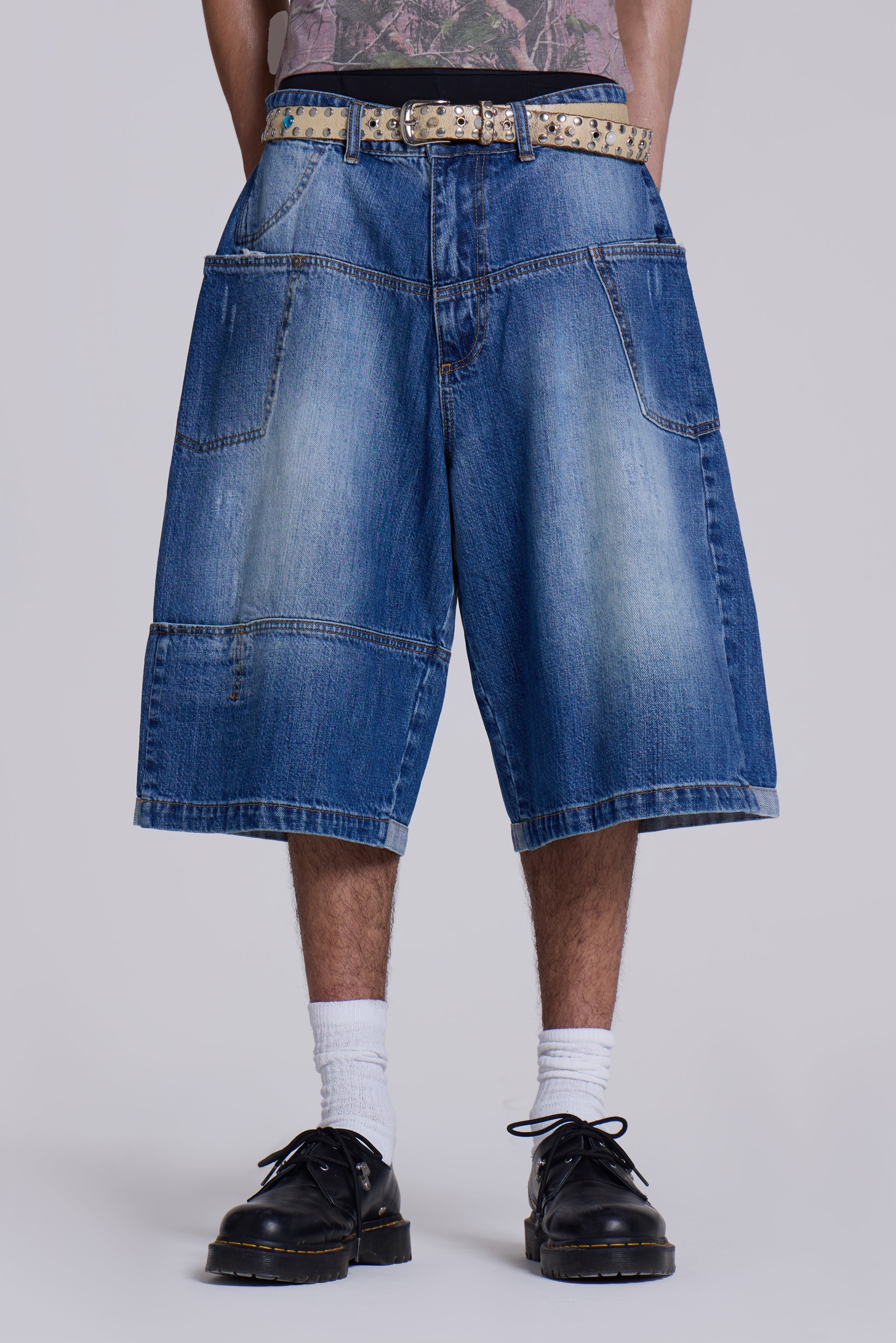 Mid Blue Mason Jorts