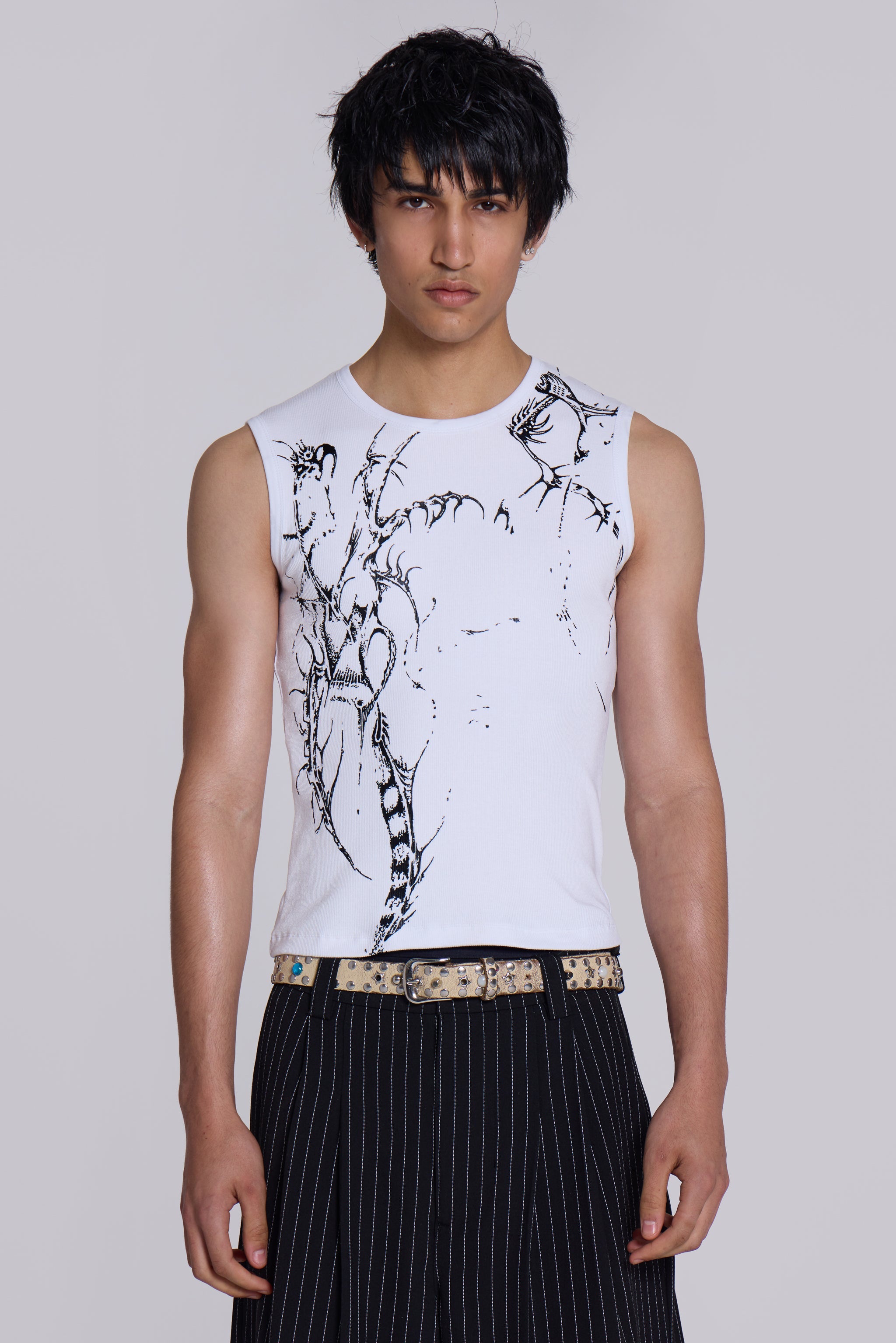 White Astora Rib Vest