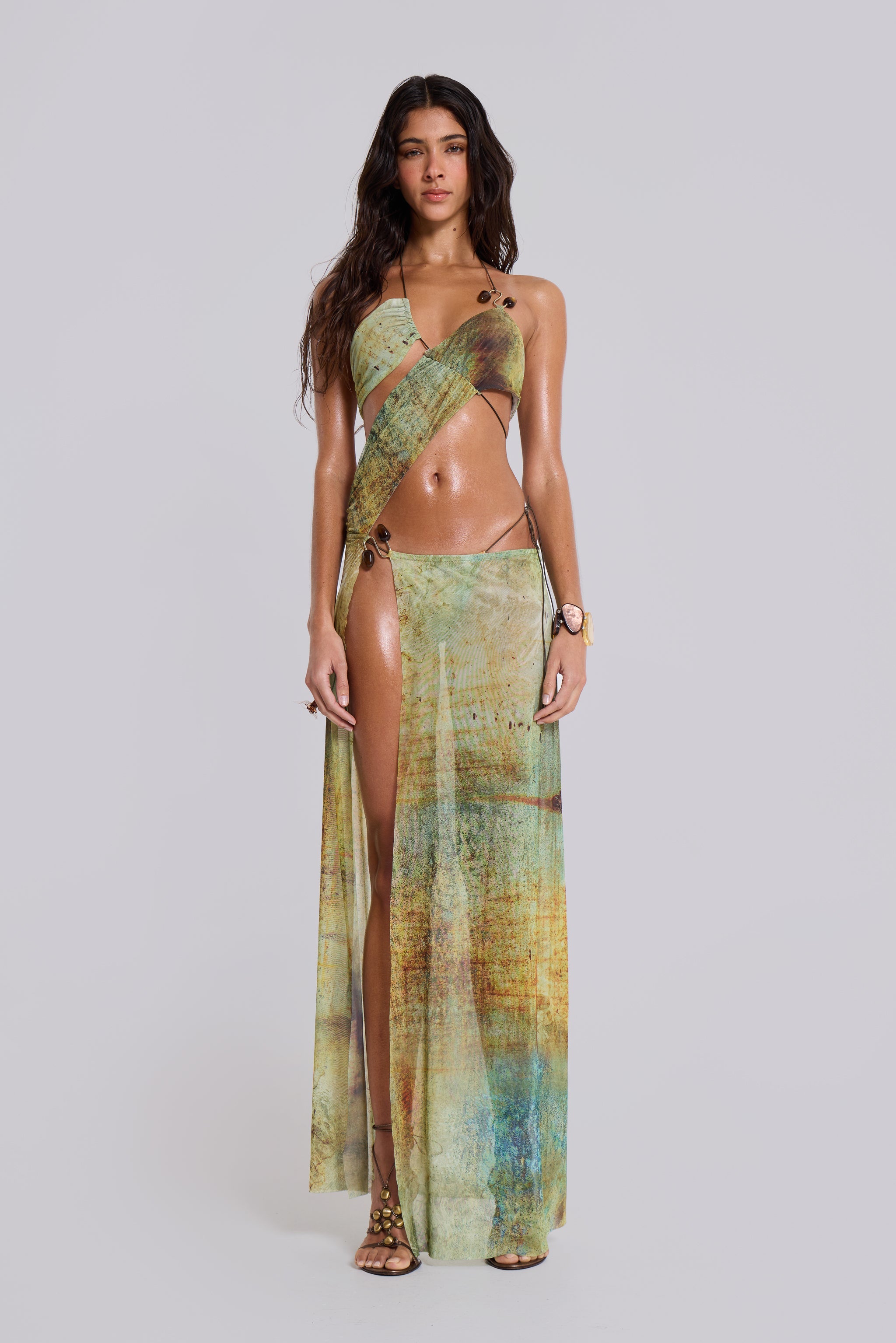 Cantha Asymmetric Cut Out Maxi Dress