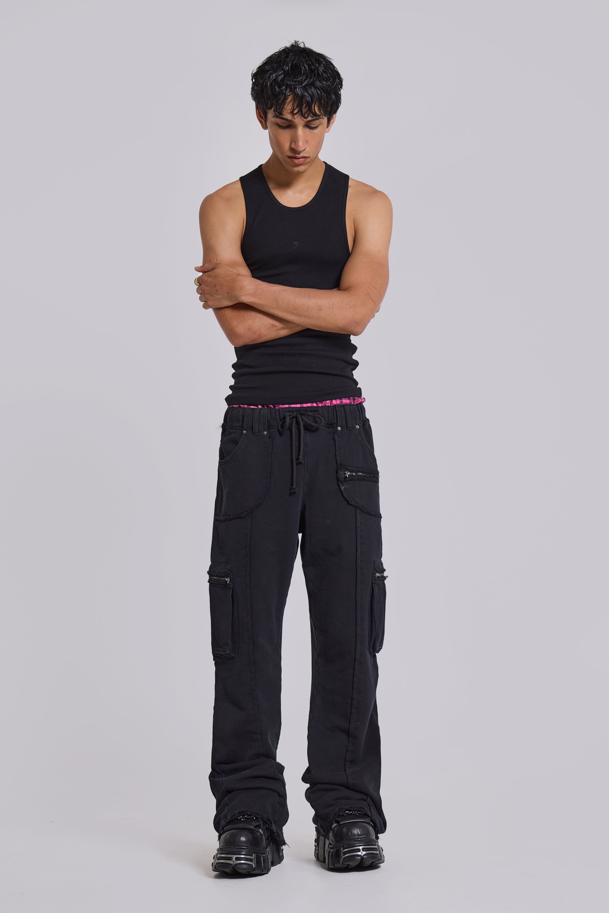 Black Shift Cargo Joggers