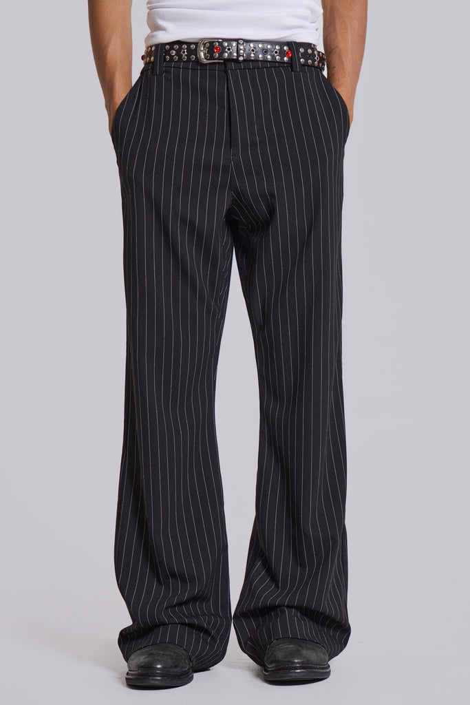 Stacked Bootcut Suit Pants