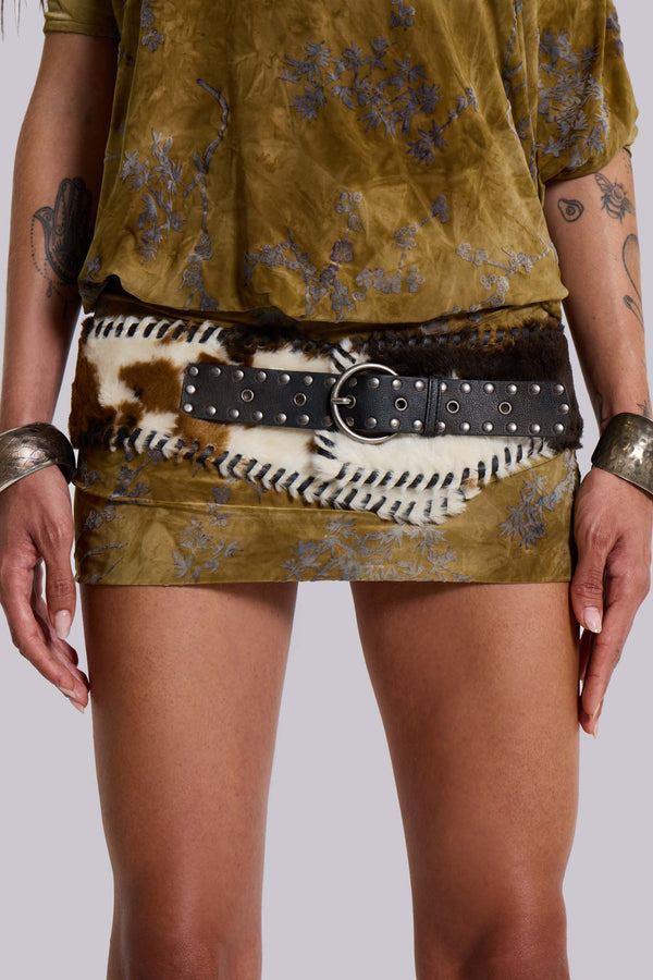 Kena Whipstitch Cow Belt