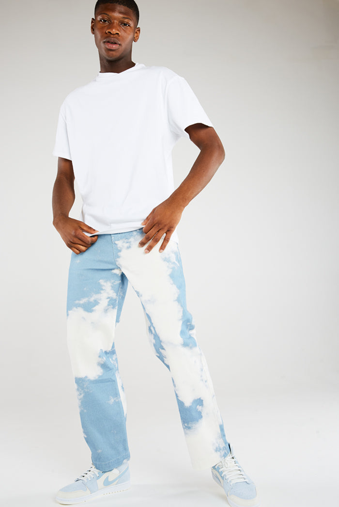 Cloud Print Skate Fit Jeans