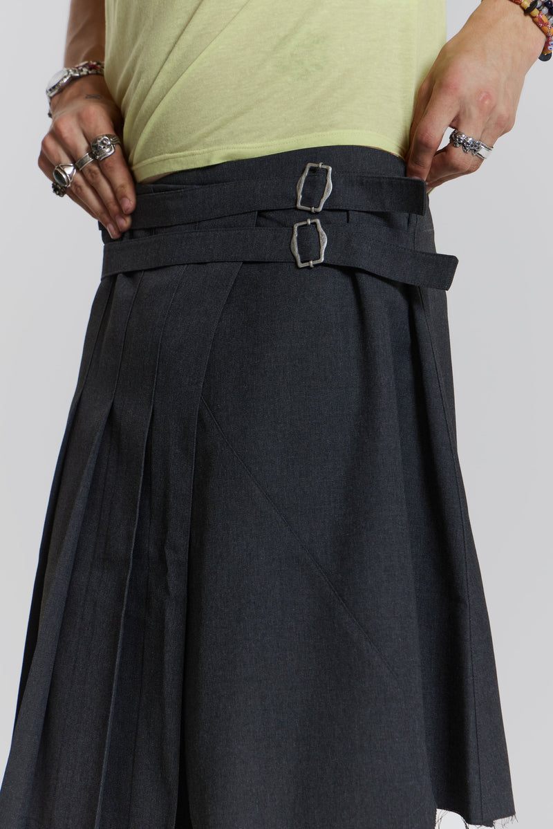 Steel Pleated Skirt