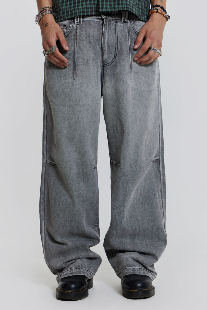 Grey Acid Razor Jean