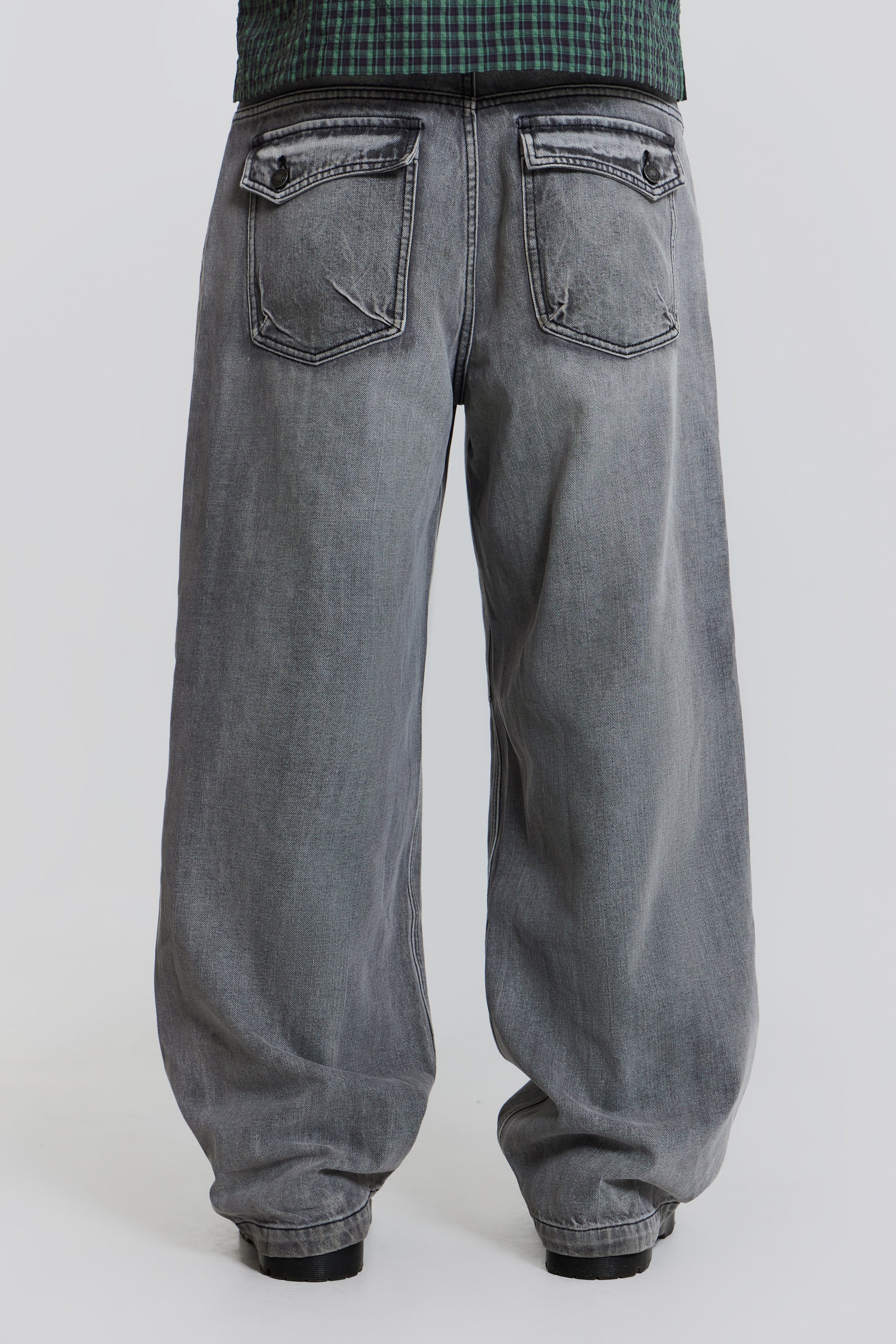 Grey Acid Razor Jean