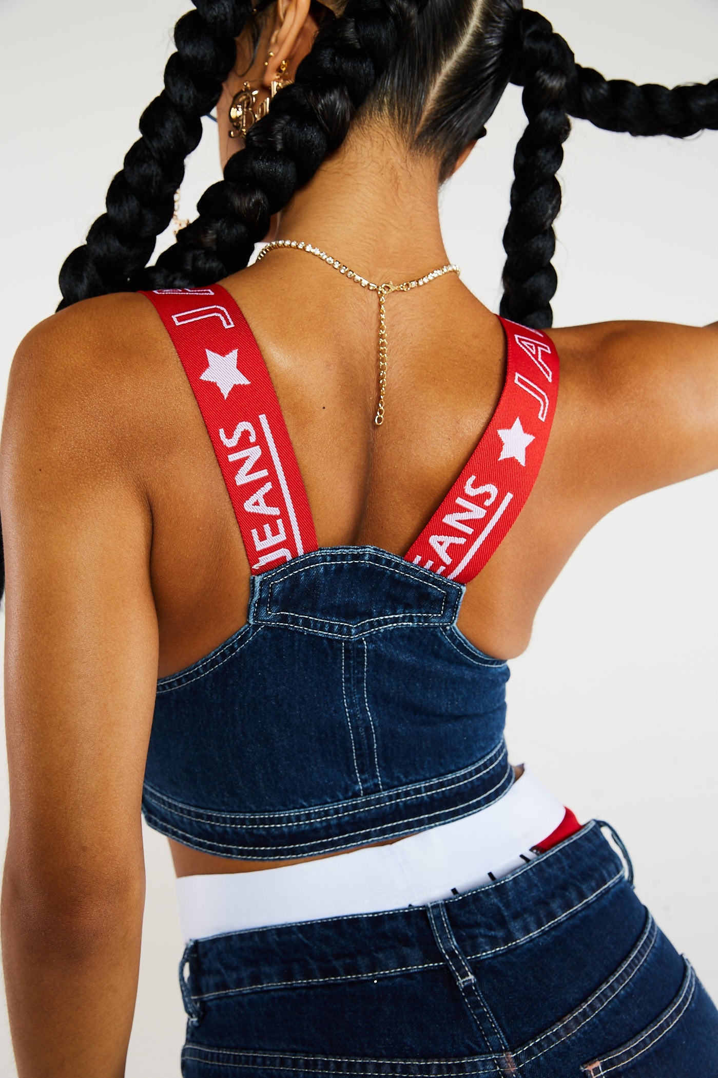 Denim Dungaree Top