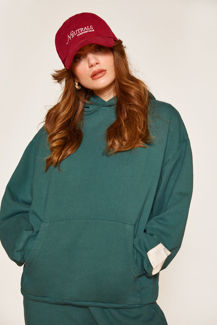 NTRLS Dark Green Oversized Hoodie