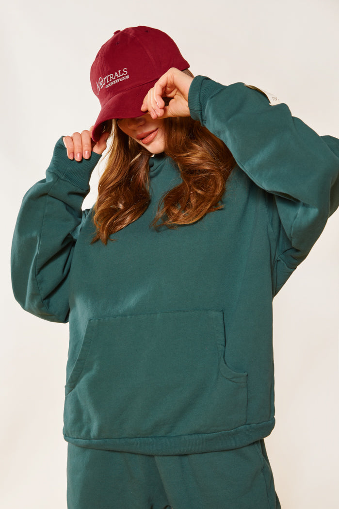 NTRLS Dark Green Oversized Hoodie