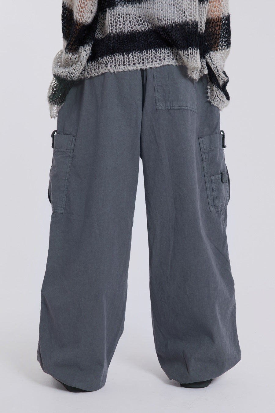 Vintage Grey Parachute Cargo Pants