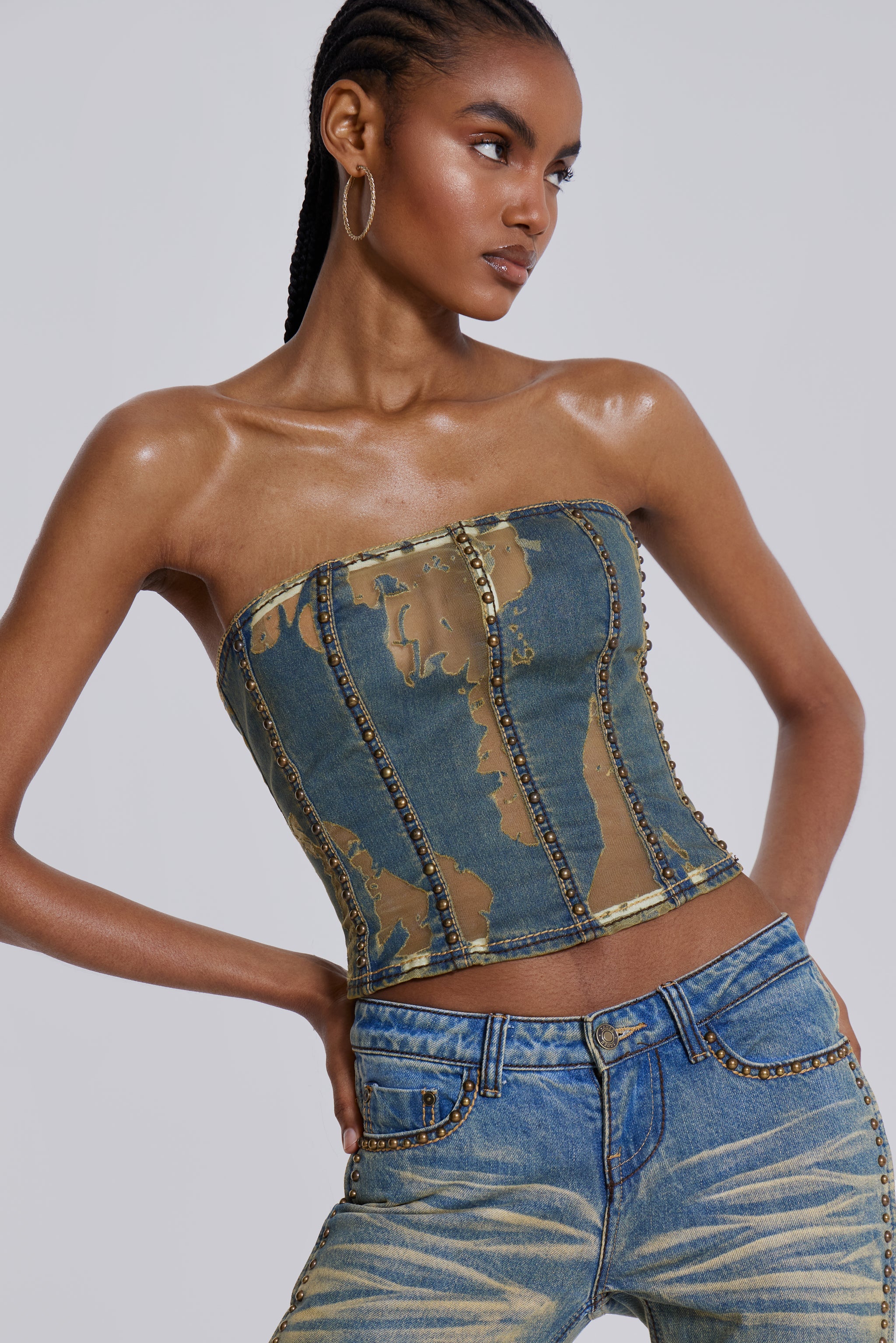 Vega Denim Corset Top