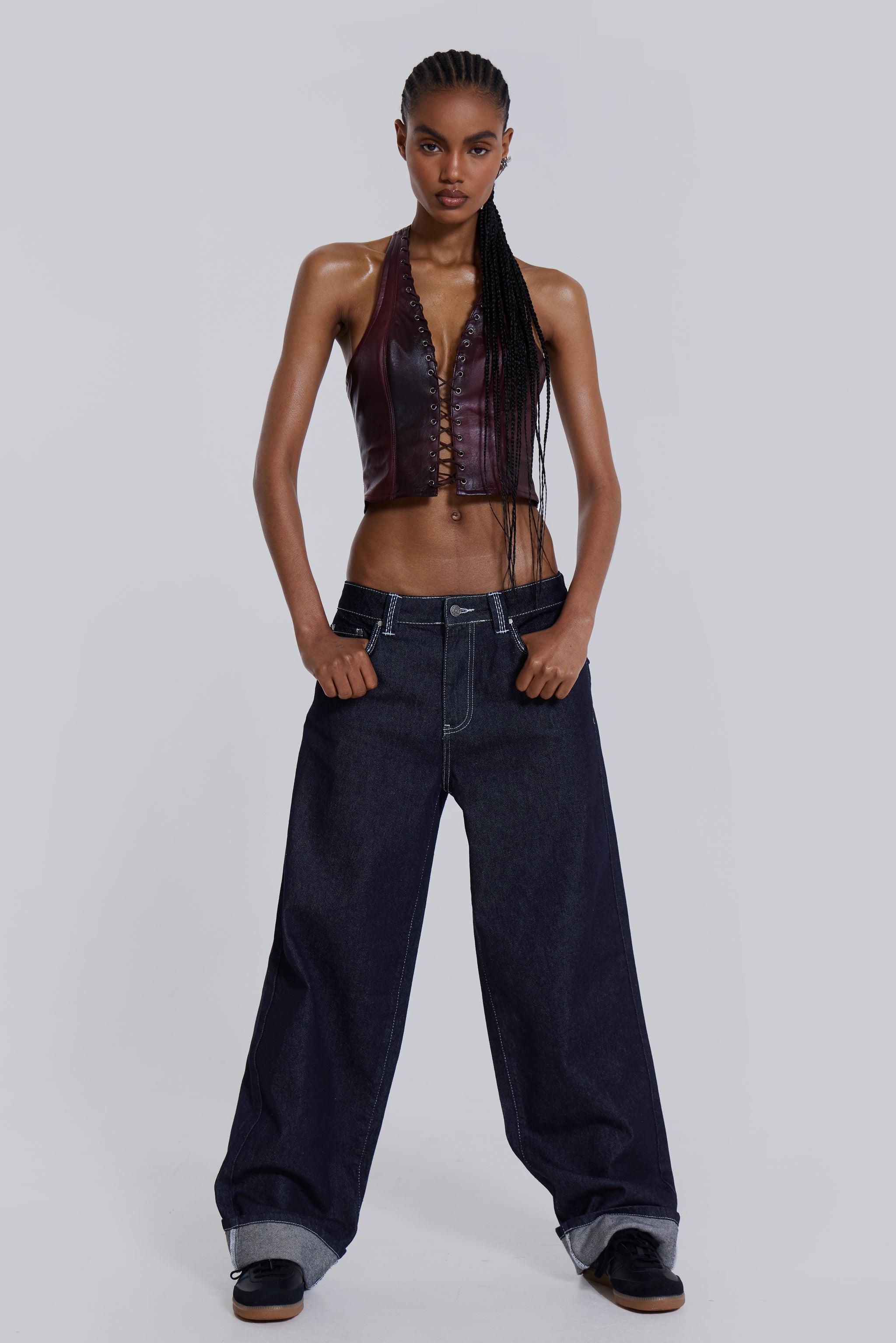 Sonic Embroidered Baggy Jeans