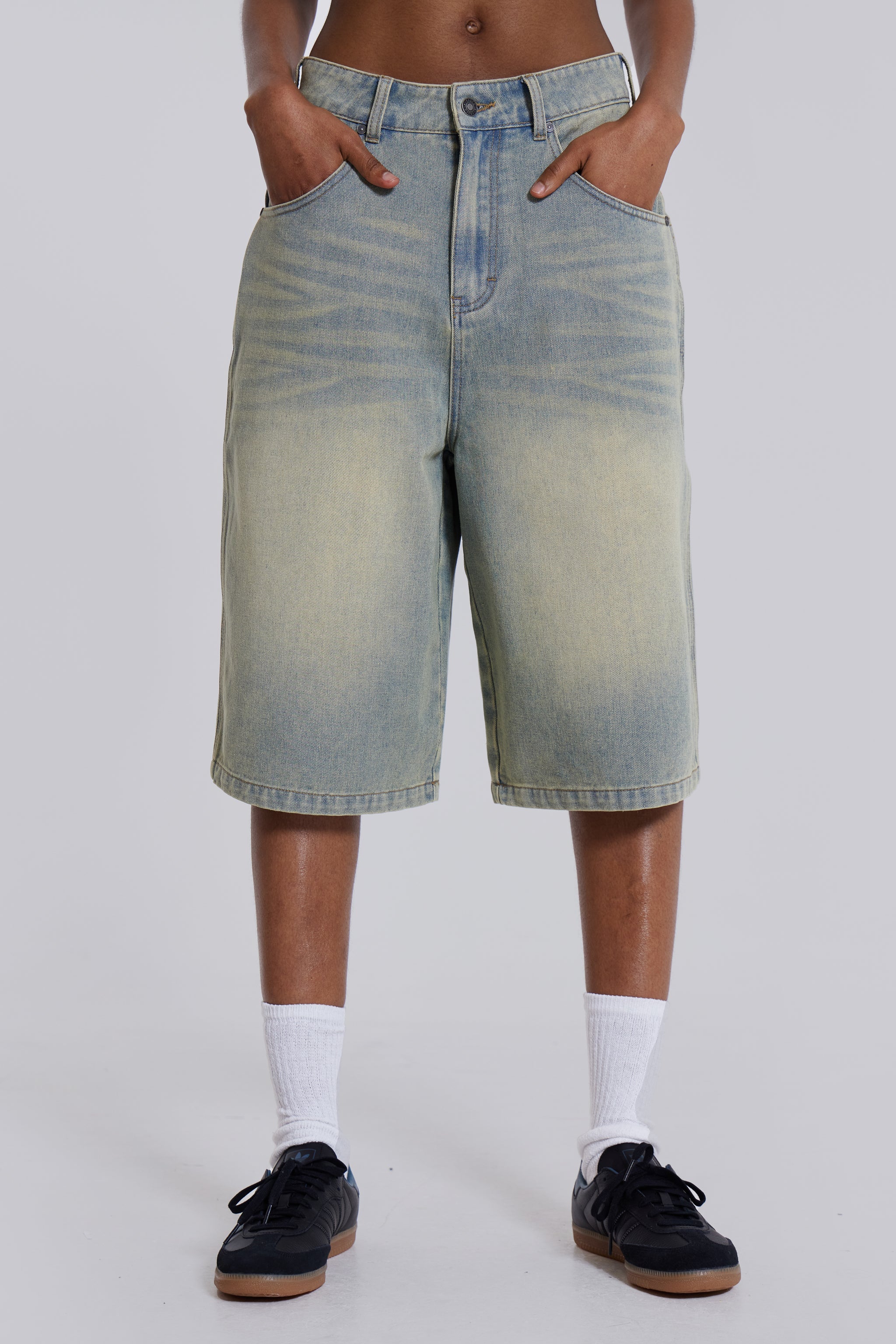 Light Wash Jumbo Jorts